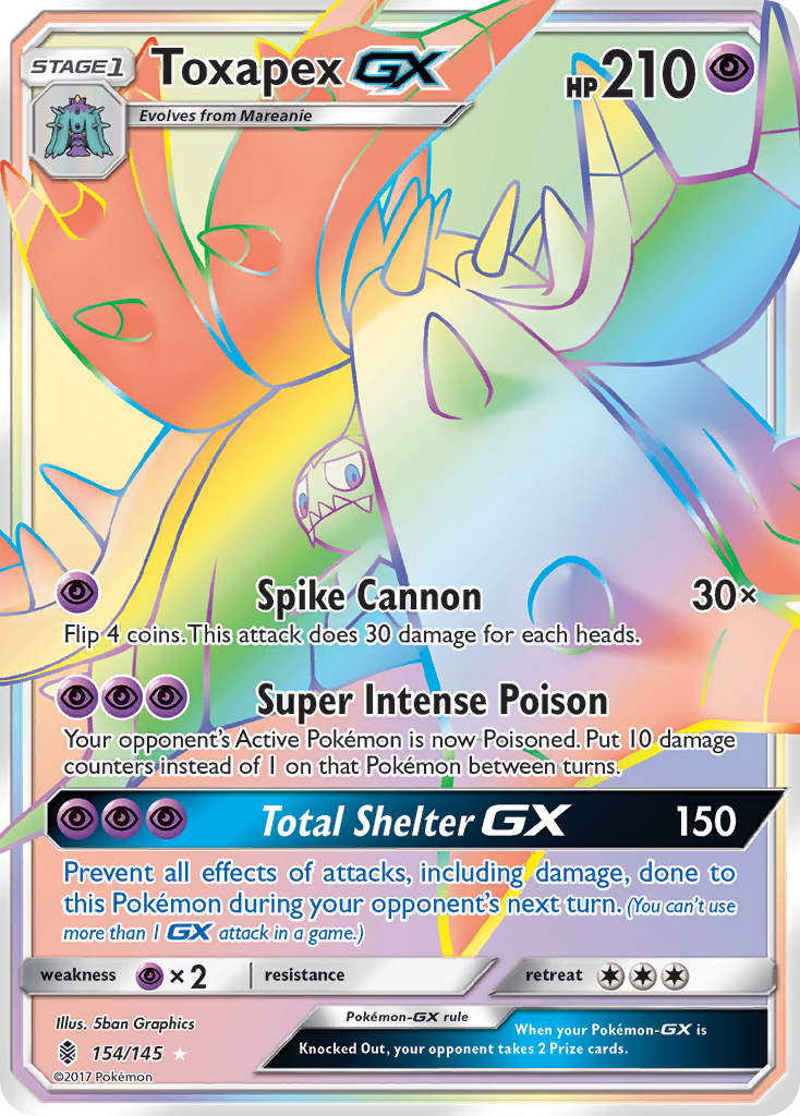 Toxapex GX (154/145) [Sun & Moon: Guardians Rising] | Silver Goblin