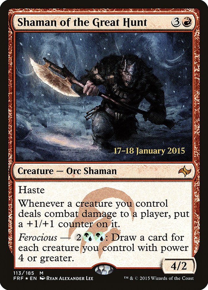 Shaman of the Great Hunt [Fate Reforged Prerelease Promos] | Silver Goblin