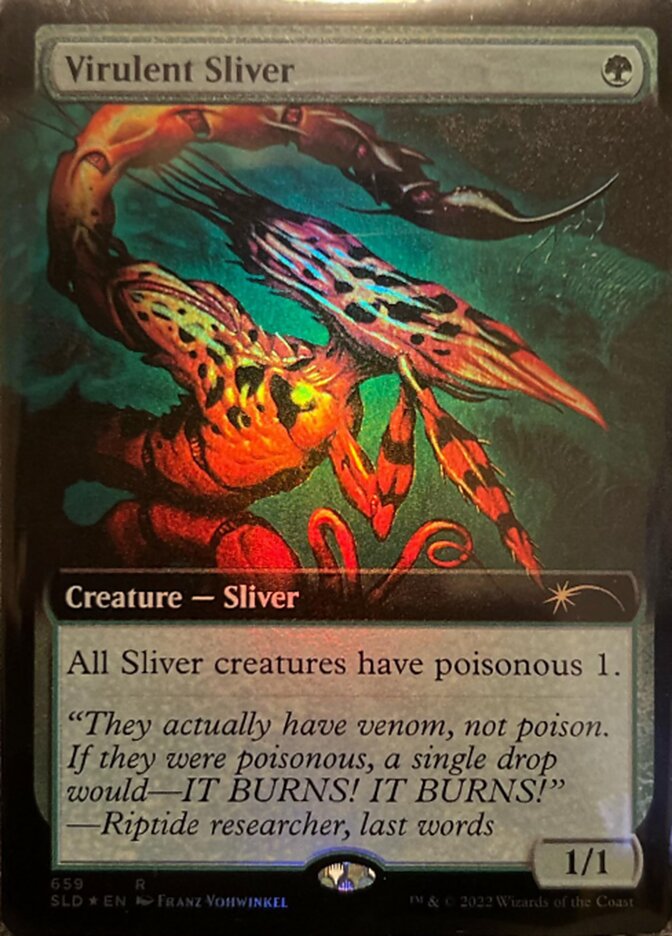 Virulent Sliver (Extended Art) [Secret Lair Drop Promos] | Silver Goblin