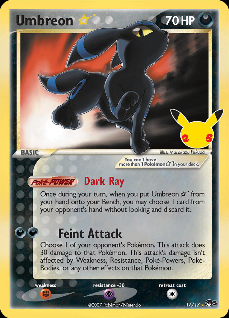 Umbreon (17/17) (Star) [Celebrations: 25th Anniversary - Classic Collection] | Silver Goblin