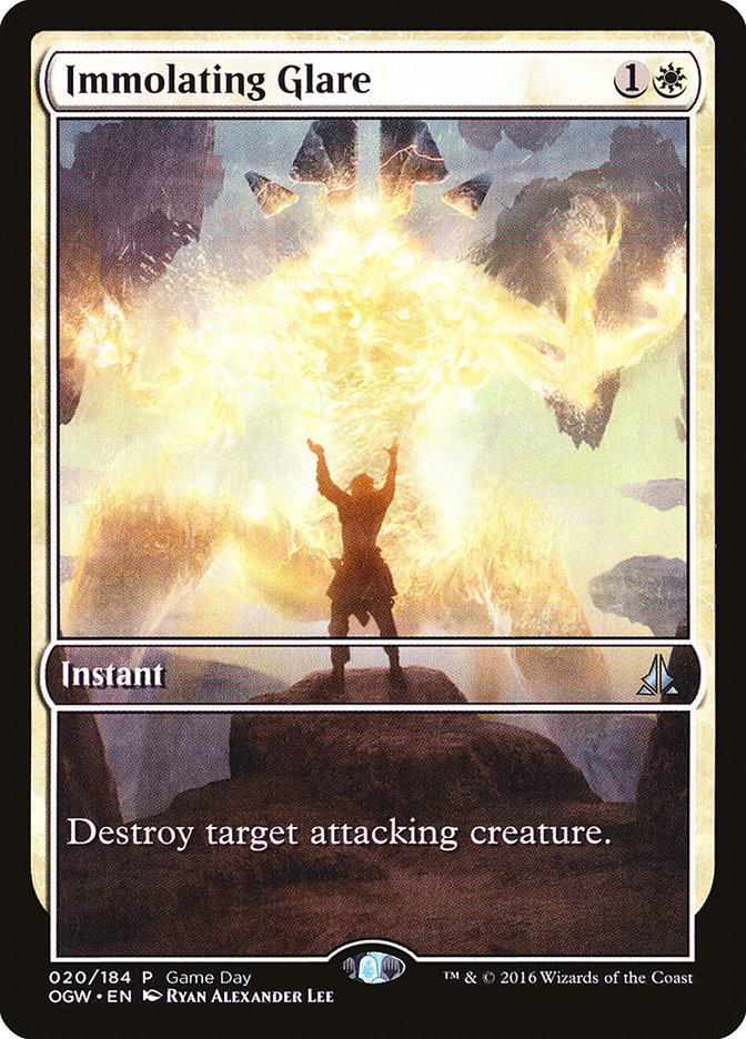 Immolating Glare (Game Day) (Extended Art) [Oath of the Gatewatch Promos] | Silver Goblin