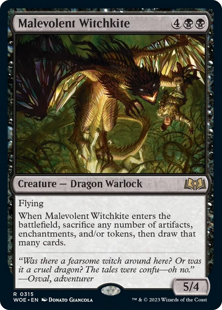 Malevolent Witchkite [Wilds of Eldraine] | Silver Goblin