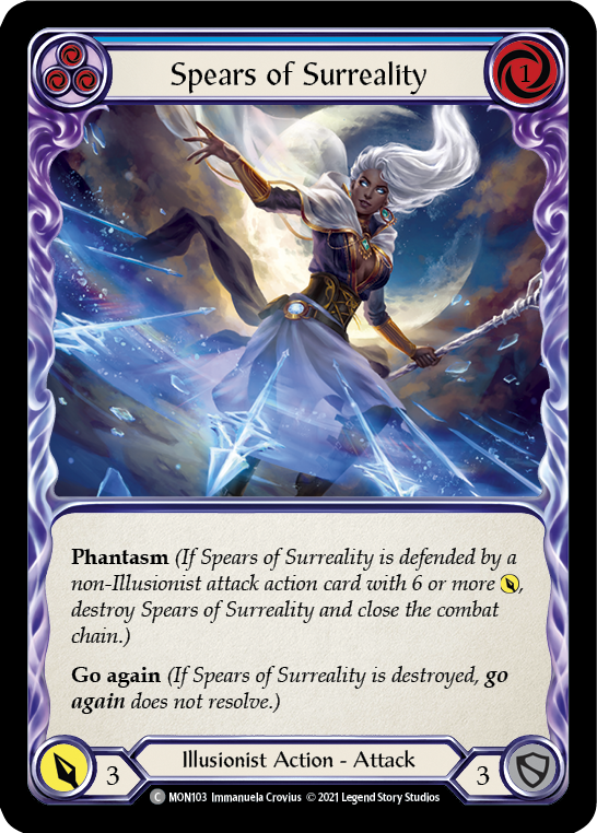 Spears of Surreality (Blue) [MON103] (Monarch)  1st Edition Normal | Silver Goblin