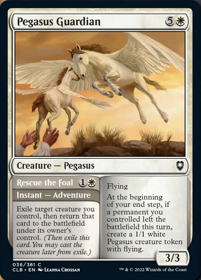 Pegasus Guardian // Rescue the Foal [Commander Legends: Battle for Baldur's Gate] | Silver Goblin