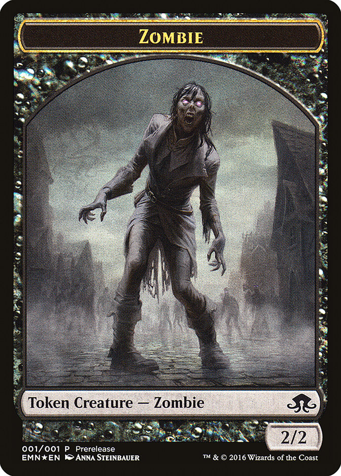 Zombie // Zombie Double-Sided Token [Eldritch Moon Prerelease Promos] | Silver Goblin