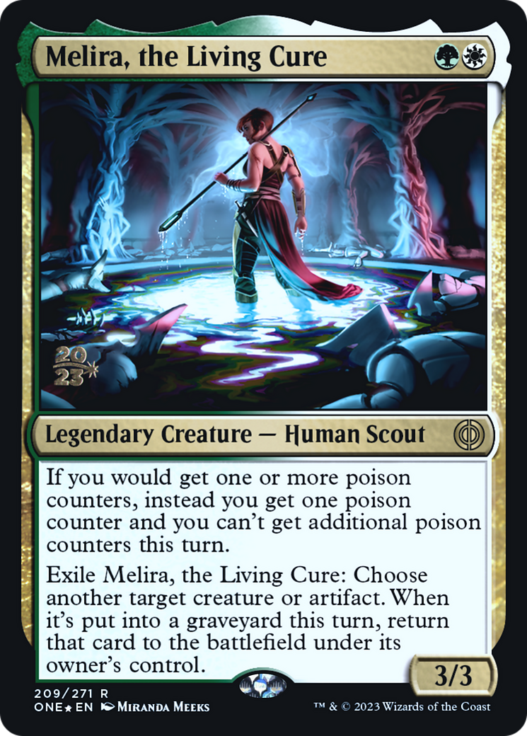 Melira, the Living Cure [Phyrexia: All Will Be One Prerelease Promos] | Silver Goblin