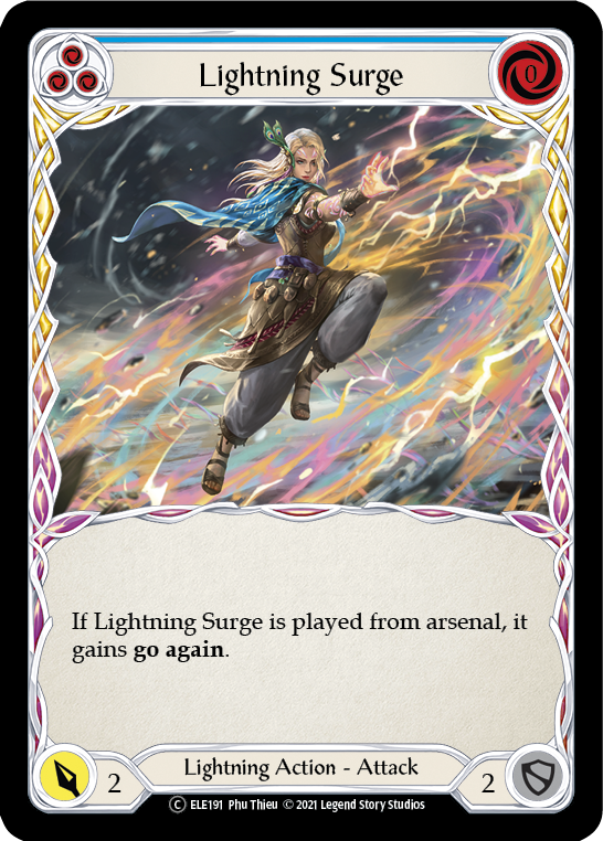 Lightning Surge (Blue) [U-ELE191] (Tales of Aria Unlimited)  Unlimited Rainbow Foil | Silver Goblin