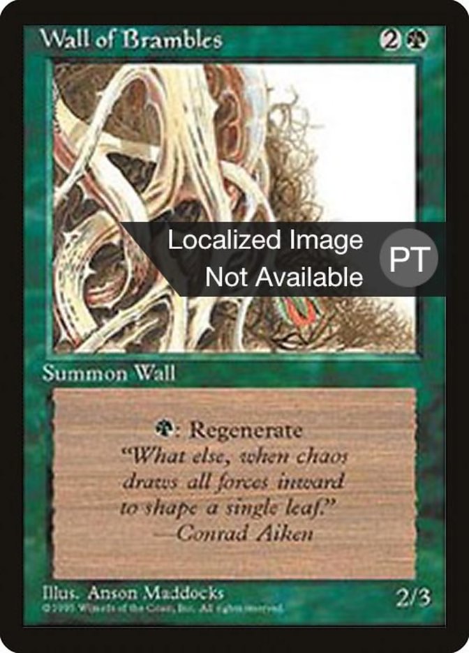 Wall of Brambles [Fourth Edition (Foreign Black Border)] | Silver Goblin