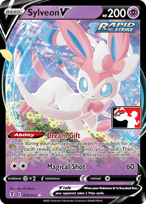 Sylveon V (074/203) [Prize Pack Series One] | Silver Goblin