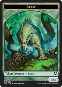 Beast (013) // Plant Double-Sided Token [Commander 2018 Tokens] | Silver Goblin