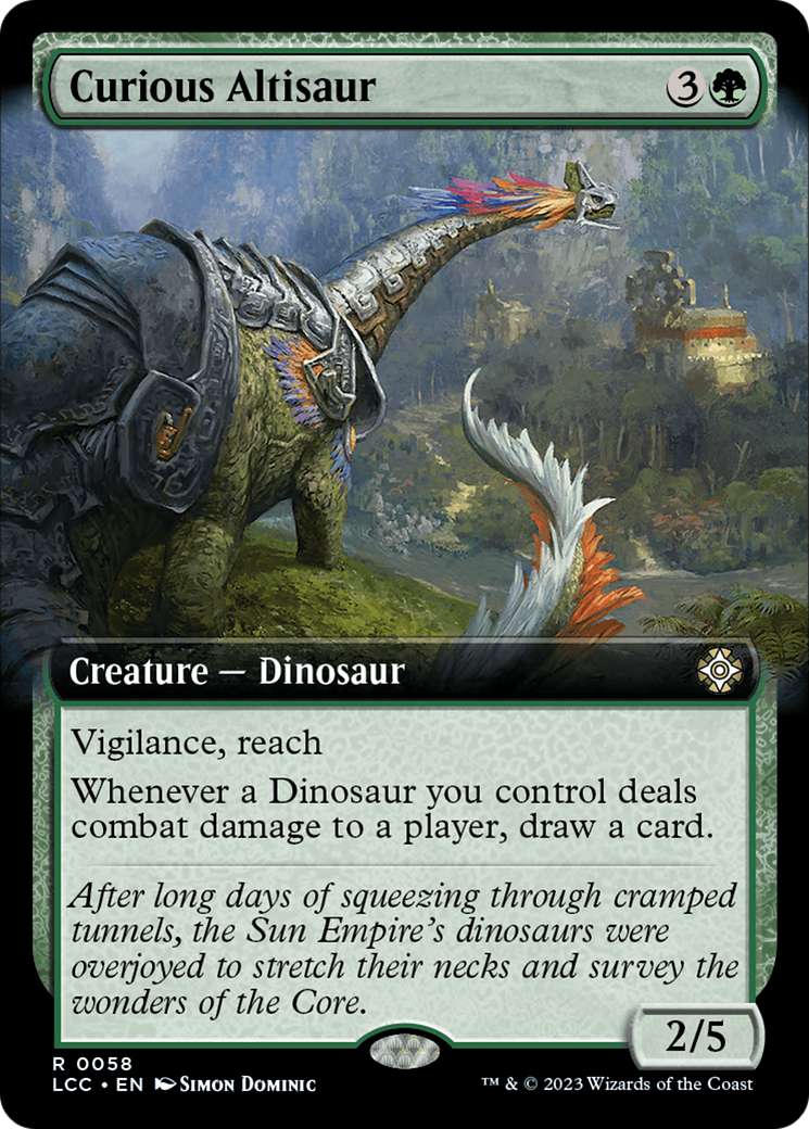 Curious Altisaur (Extended Art) [The Lost Caverns of Ixalan Commander] | Silver Goblin