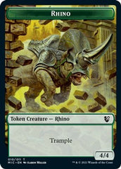 Rhino // Wolf Double-Sided Token [Innistrad: Midnight Hunt Commander Tokens] | Silver Goblin