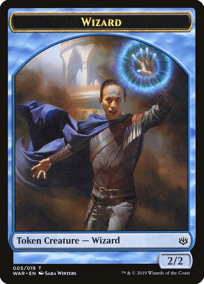 Wizard Token [War of the Spark Tokens] | Silver Goblin