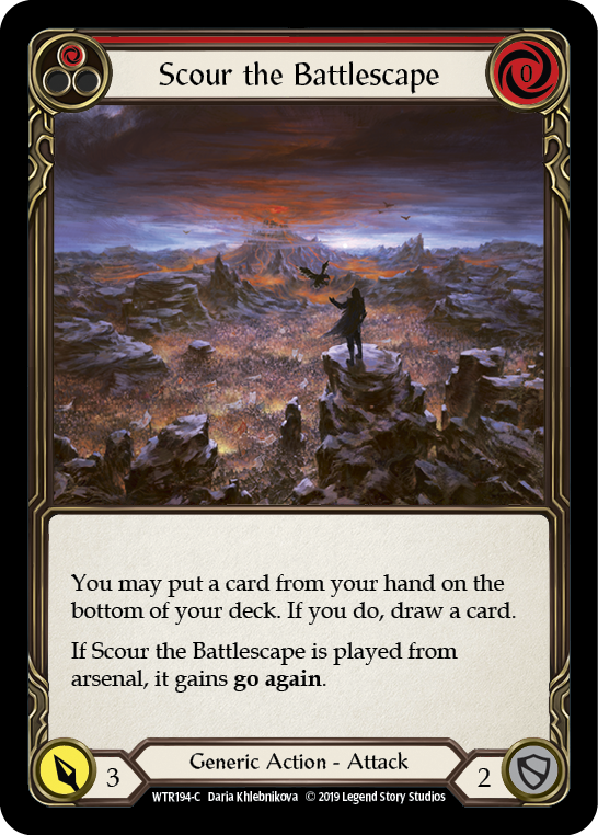 Scour the Battlescape (Red) [WTR194-C] (Welcome to Rathe)  Alpha Print Normal | Silver Goblin