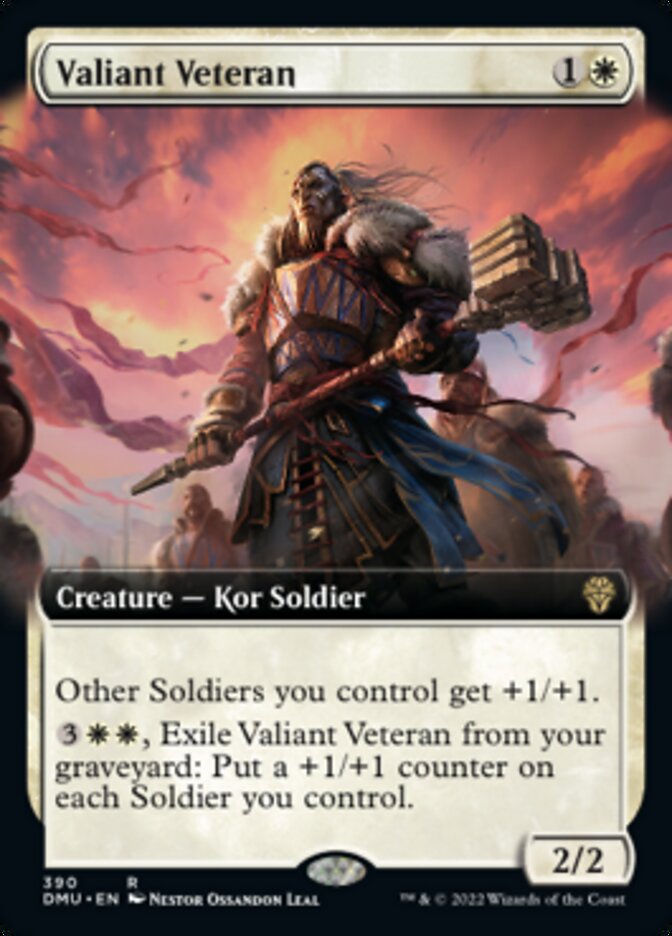 Valiant Veteran (Extended Art) [Dominaria United] | Silver Goblin