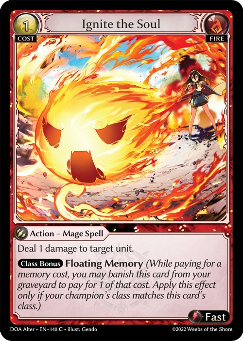 Ignite the Soul (140) [Dawn of Ashes: Alter Edition] | Silver Goblin