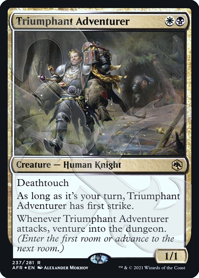 Triumphant Adventurer (Ampersand Promo) [Dungeons & Dragons: Adventures in the Forgotten Realms Promos] | Silver Goblin