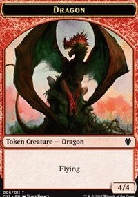 Dragon (006) // Gold Double-Sided Token [Commander 2017 Tokens] | Silver Goblin