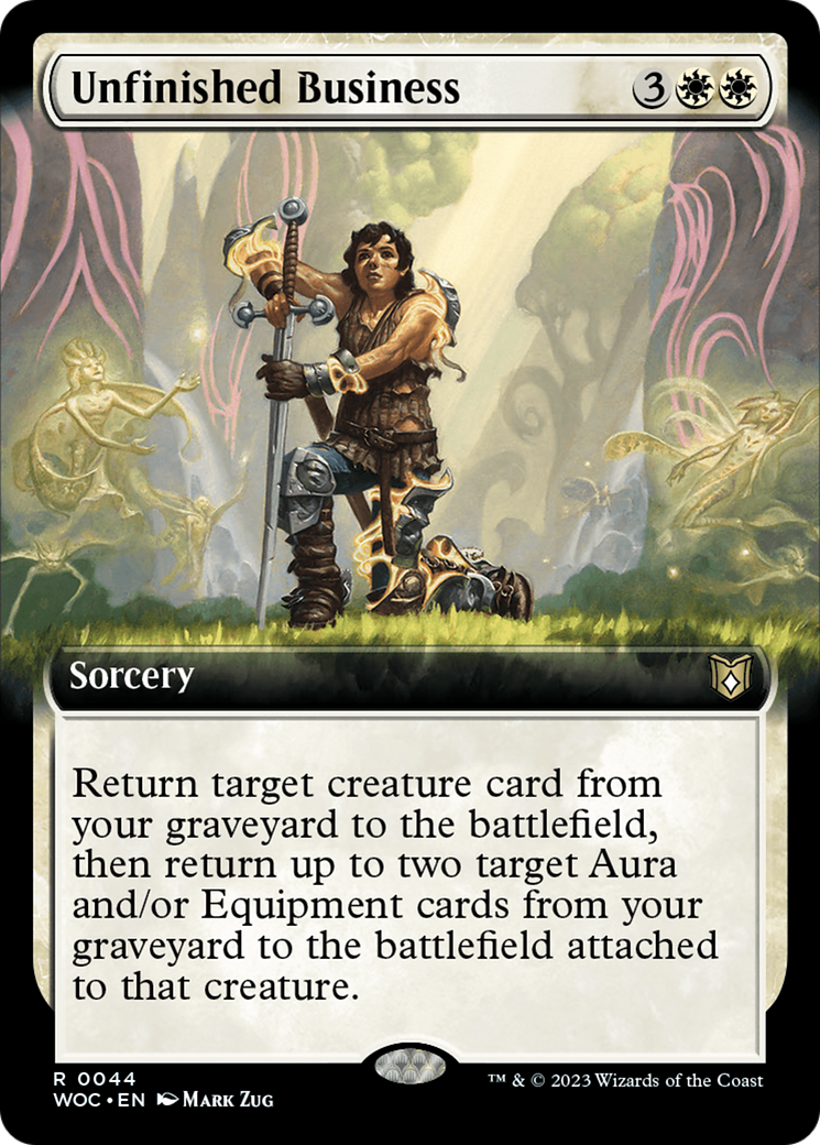 Unfinished Business (Extended Art) [Wilds of Eldraine Commander] | Silver Goblin