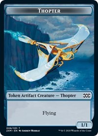 Thopter (008) // Wurm (030) Double-Sided Token [Double Masters Tokens] | Silver Goblin