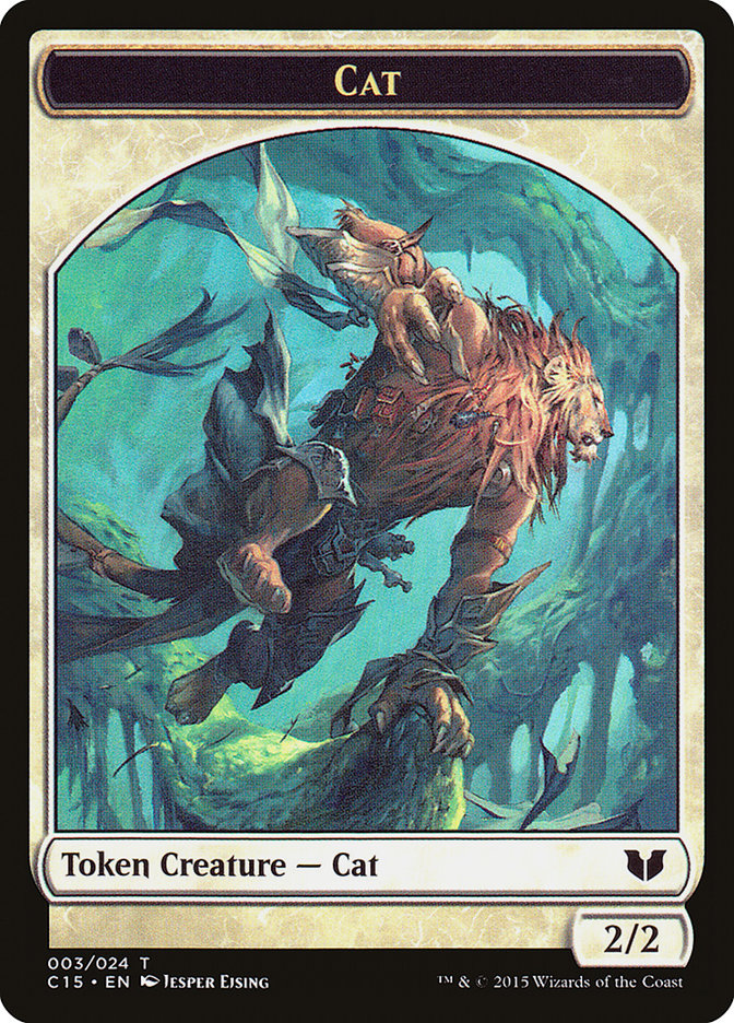 Spirit (023) // Cat Double-Sided Token [Commander 2015 Tokens] | Silver Goblin