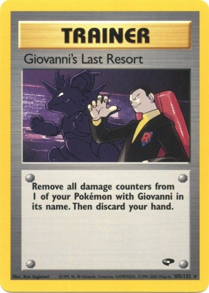 Giovanni's Last Resort (105/132) [Gym Challenge Unlimited] | Silver Goblin