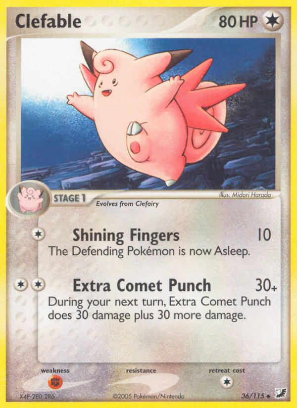 Clefable (36/115) [EX: Unseen Forces] | Silver Goblin