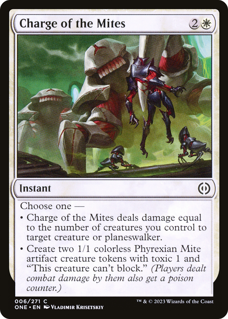 Charge of the Mites [Phyrexia: All Will Be One] | Silver Goblin