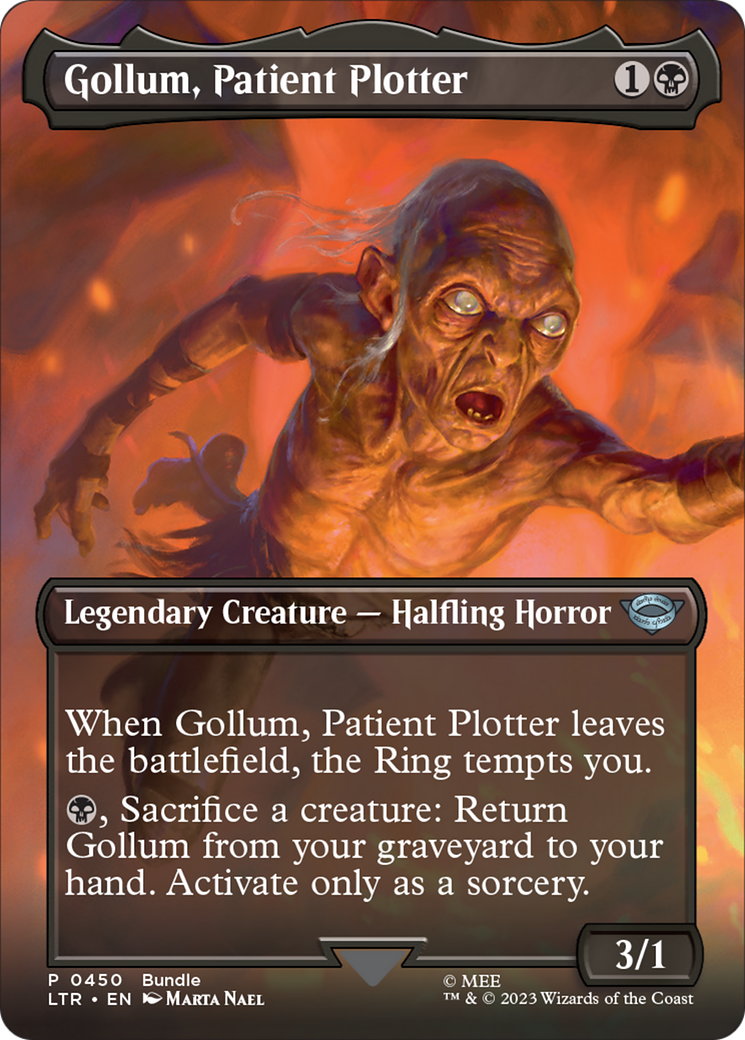 Gollum, Patient Plotter (Borderless Alternate Art) [The Lord of the Rings: Tales of Middle-Earth] | Silver Goblin