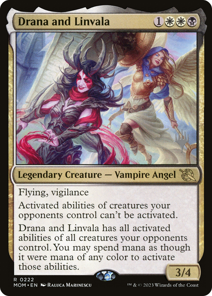 Drana and Linvala (Promo Pack) [March of the Machine Promos] | Silver Goblin