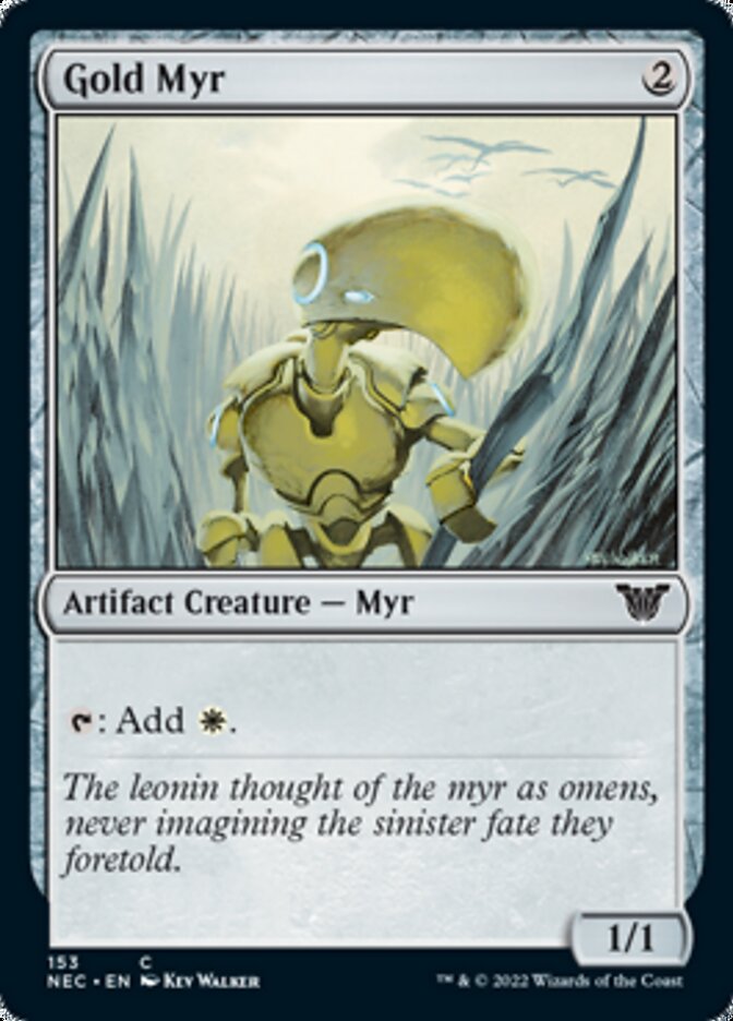 Gold Myr [Kamigawa: Neon Dynasty Commander] | Silver Goblin