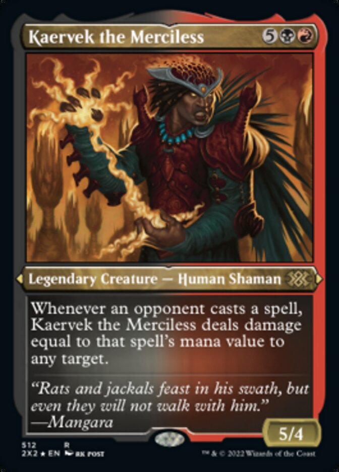 Kaervek the Merciless (Foil Etched) [Double Masters 2022] | Silver Goblin