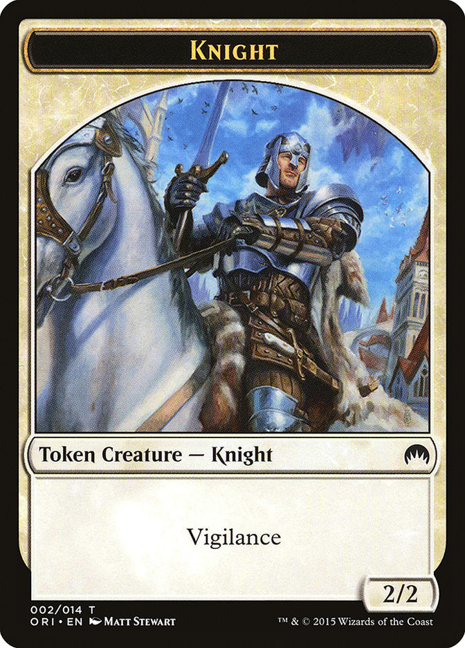 Knight Token [Magic Origins Tokens] | Silver Goblin