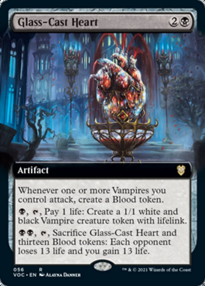 Glass-Cast Heart (Extended Art) [Innistrad: Crimson Vow Commander] | Silver Goblin