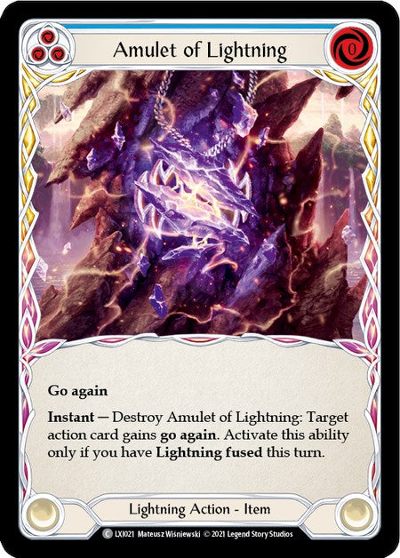 Amulet of Lightning (Blue) [LXI021] (Tales of Aria Lexi Blitz Deck)  1st Edition Normal | Silver Goblin