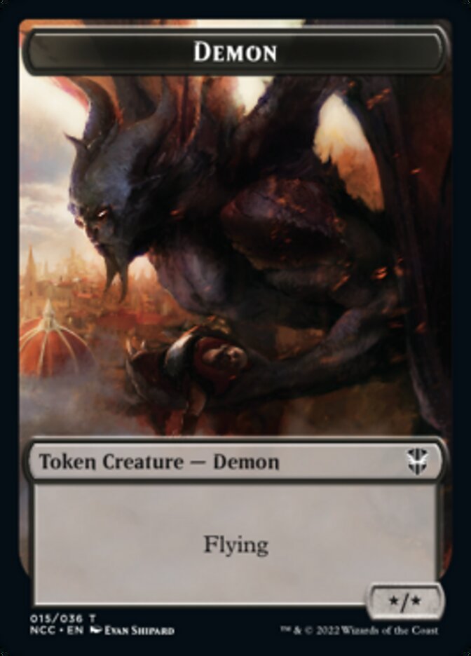 Demon // Copy Double-Sided Token [Streets of New Capenna Commander Tokens] | Silver Goblin