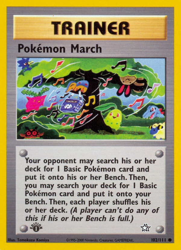 Pokemon March (102/111) [Neo Genesis 1st Edition] | Silver Goblin