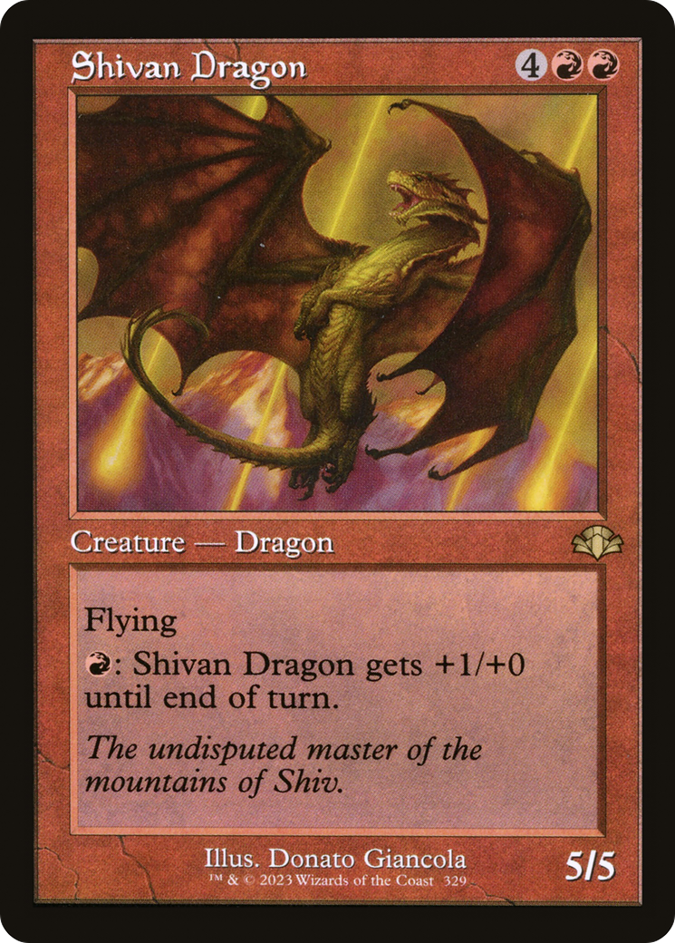 Shivan Dragon (Retro) [Dominaria Remastered] | Silver Goblin