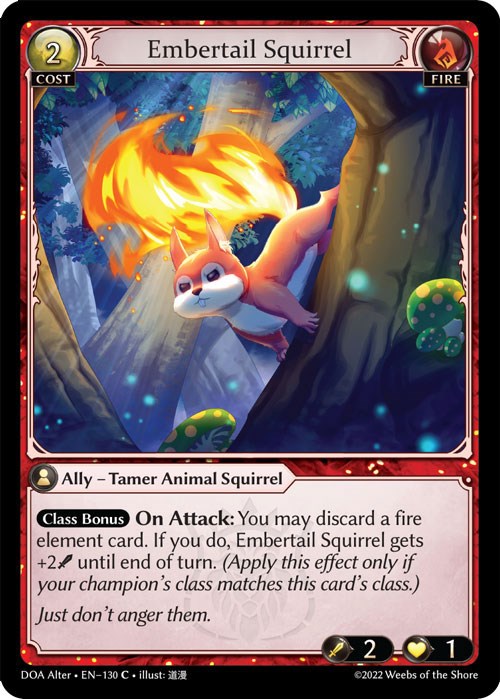 Embertail Squirrel (130) [Dawn of Ashes: Alter Edition] | Silver Goblin