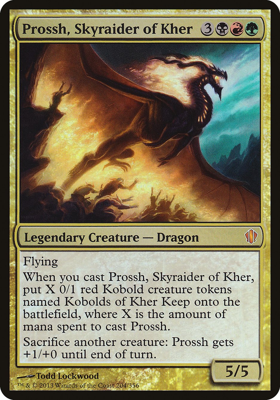 Prossh, Skyraider of Kher (Oversized) [Commander 2013 Oversized] | Silver Goblin