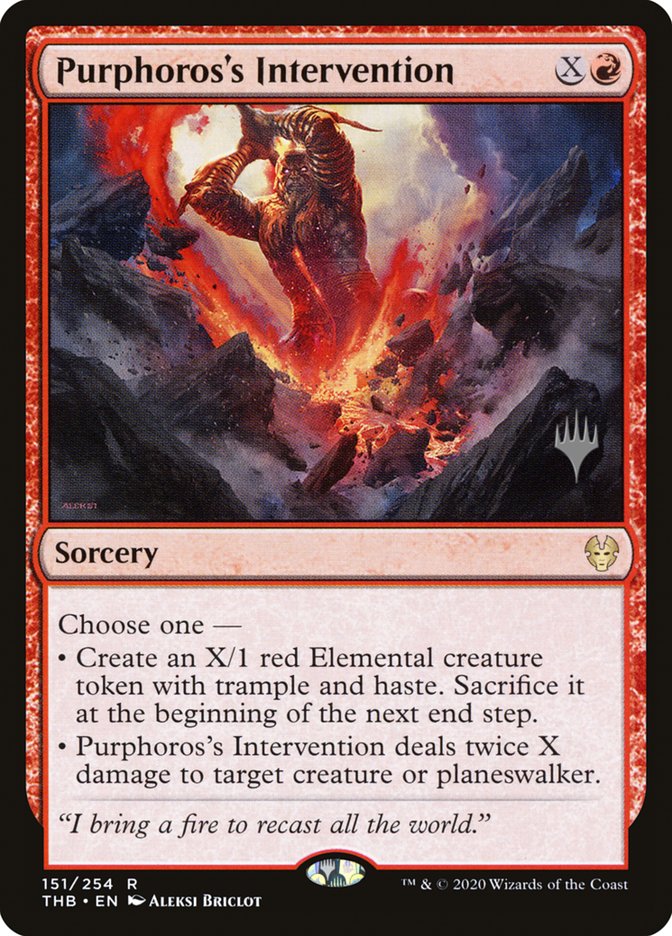 Purphoros's Intervention (Promo Pack) [Theros Beyond Death Promos] | Silver Goblin