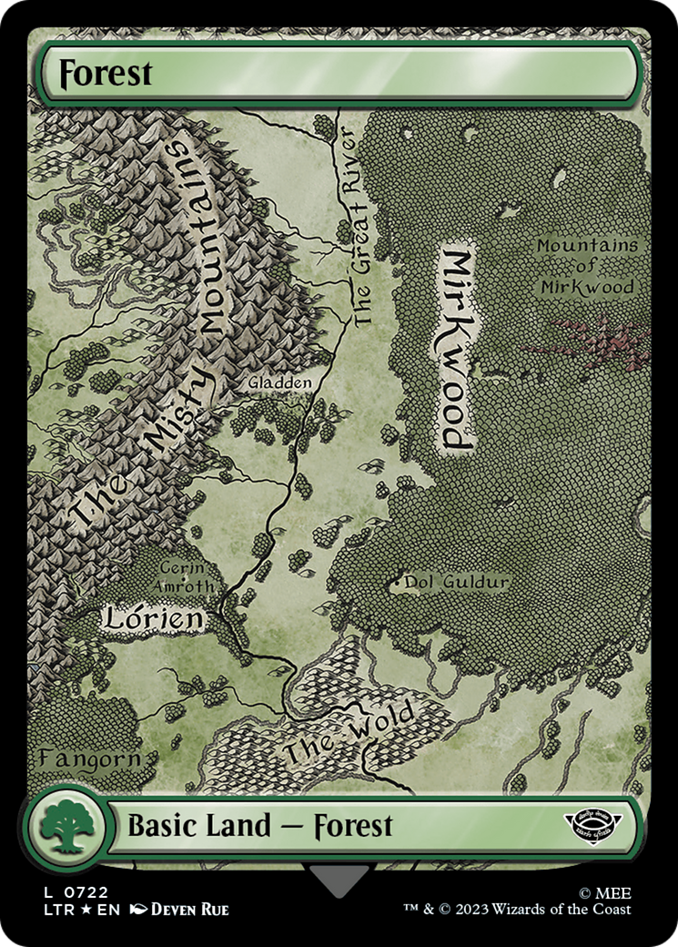 Forest (0722) (Surge Foil) [The Lord of the Rings: Tales of Middle-Earth] | Silver Goblin