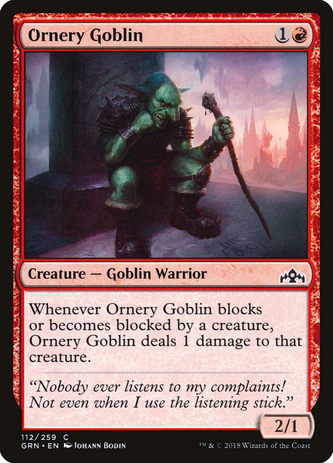 Ornery Goblin [Guilds of Ravnica] | Silver Goblin