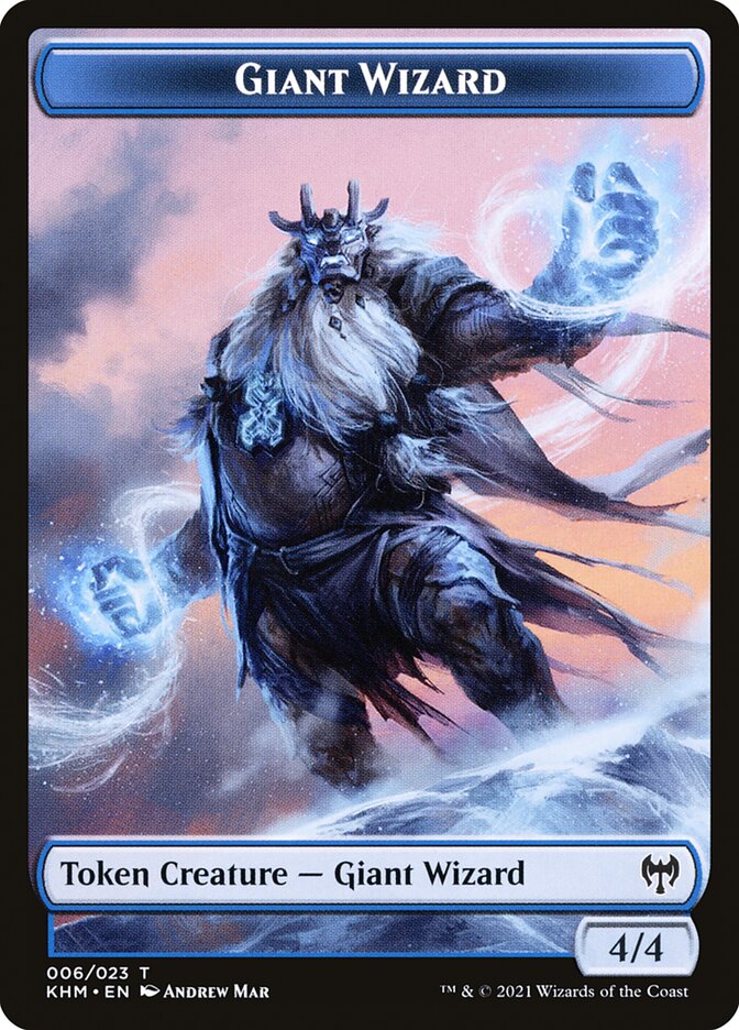 Dwarf Berserker // Giant Wizard Double-Sided Token [Kaldheim Tokens] | Silver Goblin