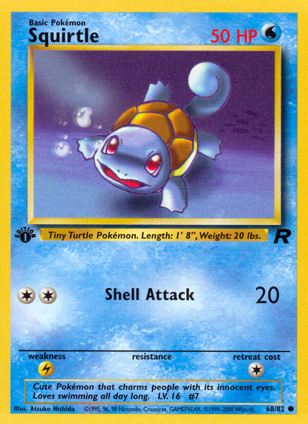 Squirtle (68/82) [Team Rocket 1st Edition] | Silver Goblin