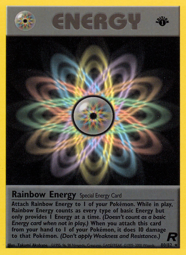 Rainbow Energy (80/82) [Team Rocket 1st Edition] | Silver Goblin