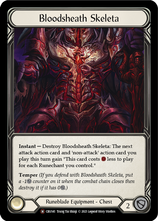 Bloodsheath Skeleta [U-CRU141] (Crucible of War Unlimited)  Unlimited Rainbow Foil | Silver Goblin
