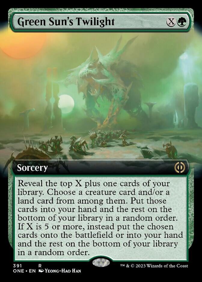 Green Sun's Twilight (Extended Art) [Phyrexia: All Will Be One] | Silver Goblin