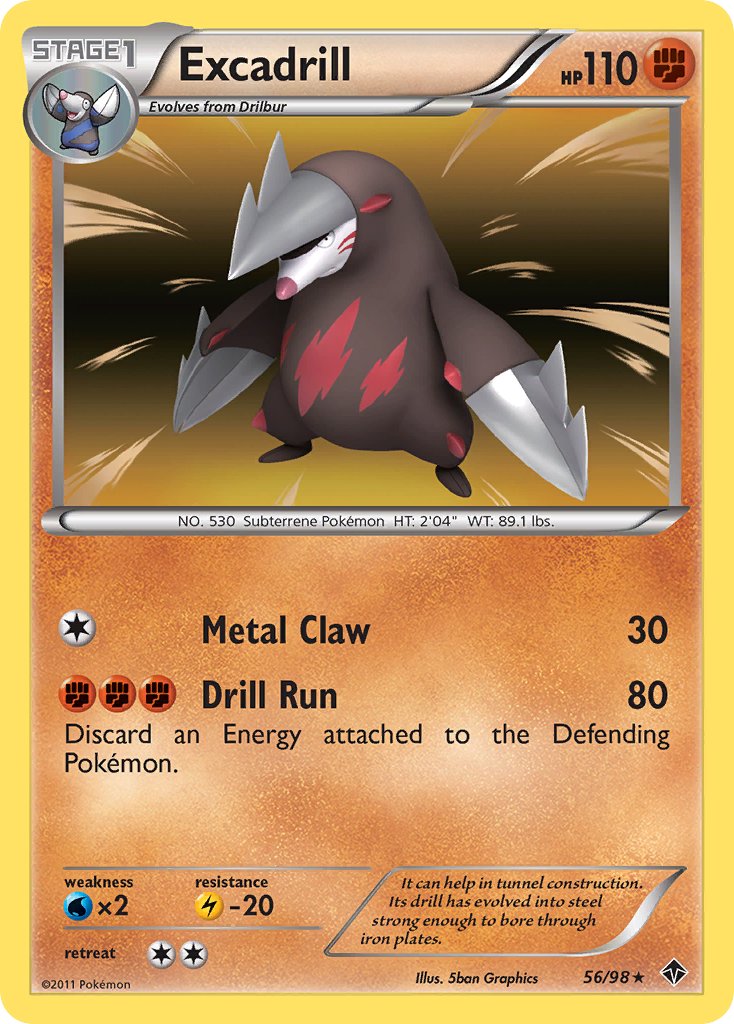 Excadrill (56/98) (Cosmos Holo) (Blister Exclusive) [Black & White: Emerging Powers] | Silver Goblin