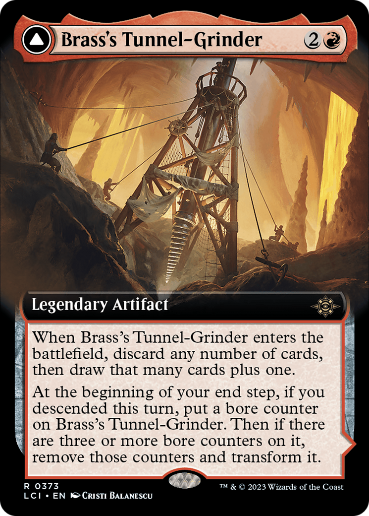 Brass's Tunnel-Grinder // Tecutlan, The Searing Rift (Extended Art) [The Lost Caverns of Ixalan] | Silver Goblin